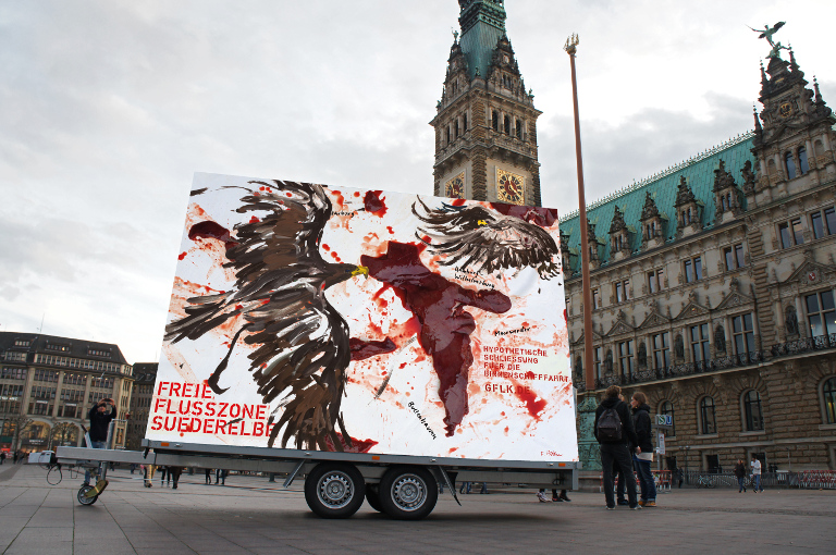 Florian Hüttner Billboard FFZ am Rathausmarkt Hamburg